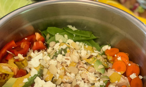 Big Ass Salad with Turmeric Almond Butter Dressing Big Ass Salad with Turmeric Almond Butter Dressing