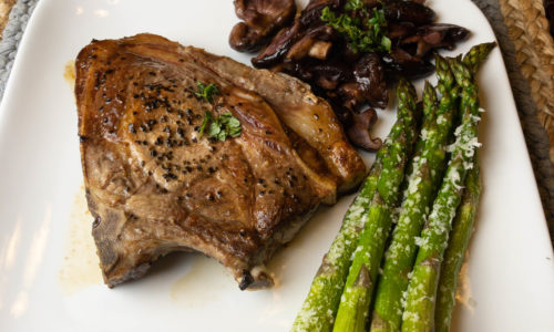 Pork Chop Asparagus and Mushrooms Pork Chop Asparagus and Mushrooms