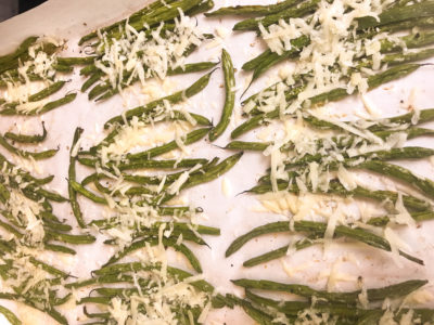 Roasted Green Beans with Pecorino Romano roasted green beans