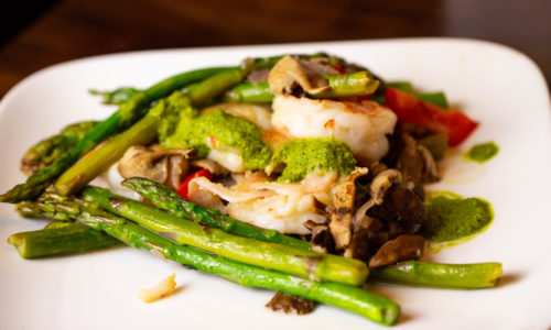 Shrimp, asparagus & mushrooms Shrimp, asparagus & mushrooms